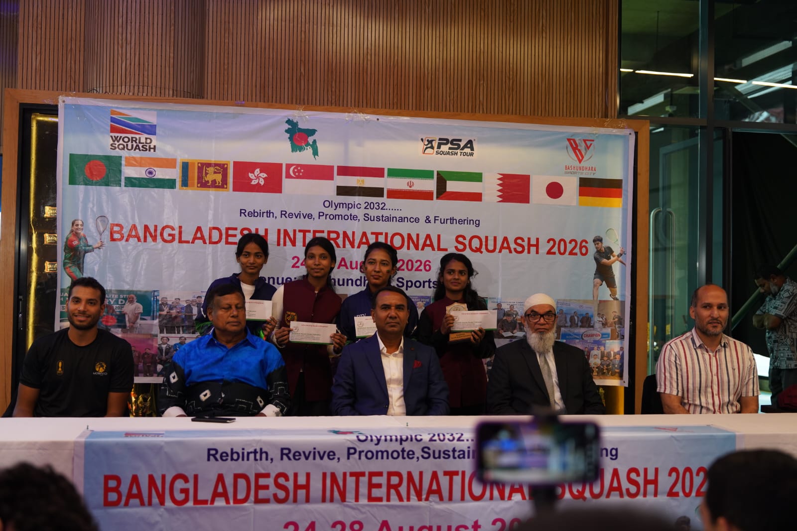 বাংলাদেশ আন্তর্জাতিক স্কোয়াশ ২০২৬ এর জমকালো সমাপনী