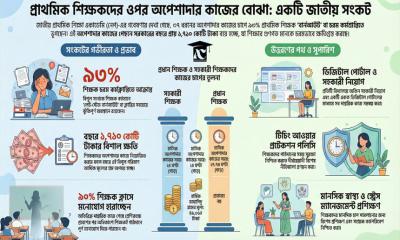 প্রাথমিকের ৯৩ শতাংশ শিক্ষক অপেশাদার কাজে ক্লান্ত, বছরে ব্যয় ১৭১০ কোটি