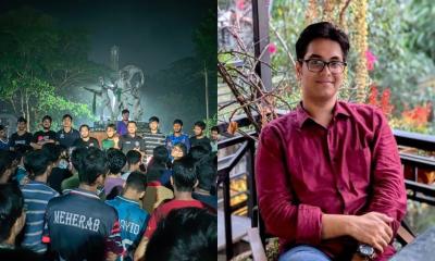 চুয়েট ছাত্রের গোসলরত অবস্থায় ভিডিও ধারণ; দোষীর শাস্তির দাবিতে বিক্ষোভ