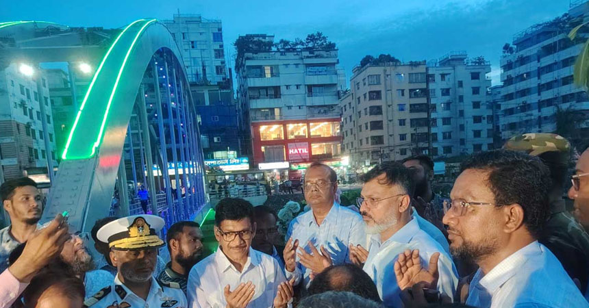উন্মোচিত আফতাবনগর-বনশ্রী ফুটওভার ব্রিজ, কমবে ৩০-৪০ মিনিটের যাতায়াত সময়